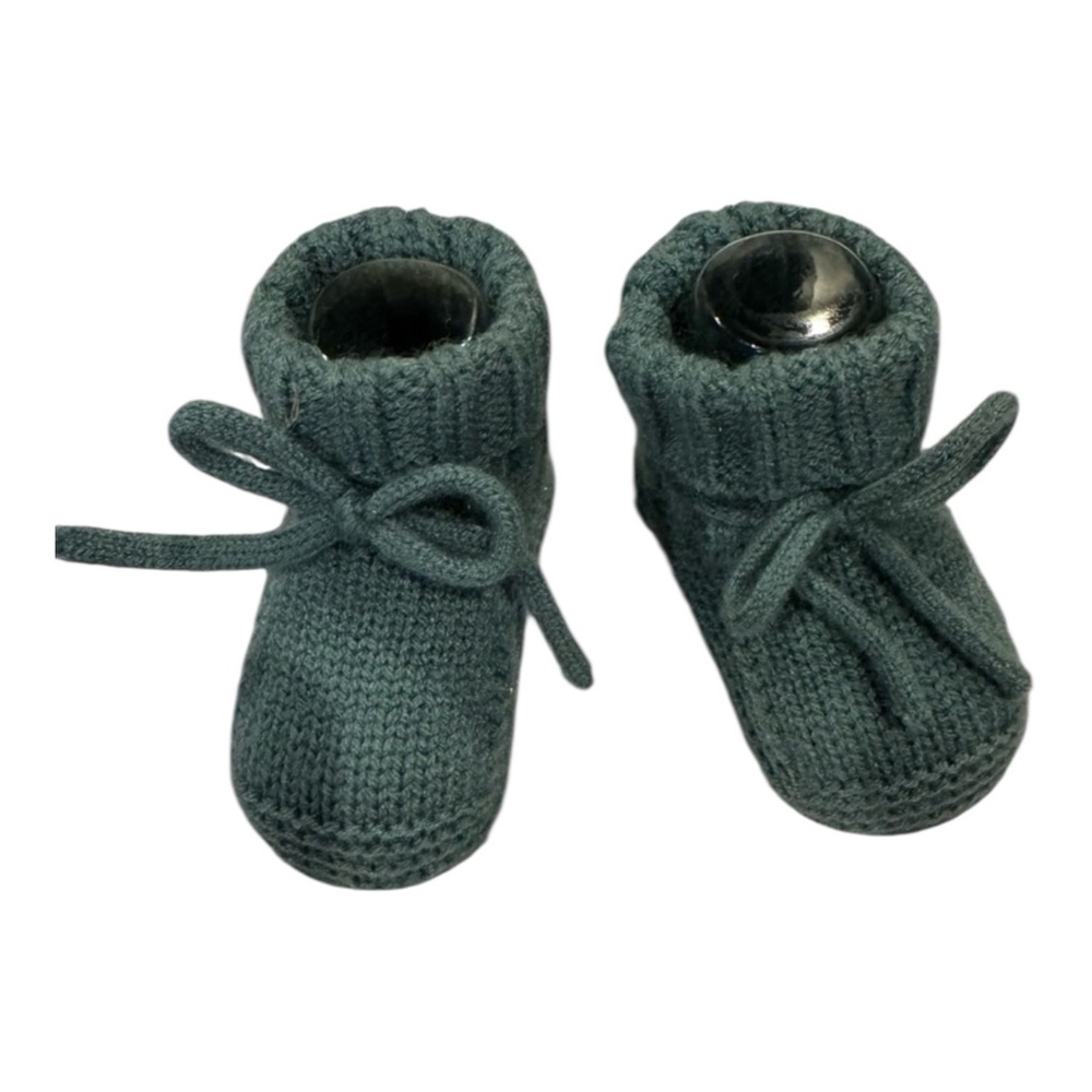 Knit Baby Booties - Teal‎